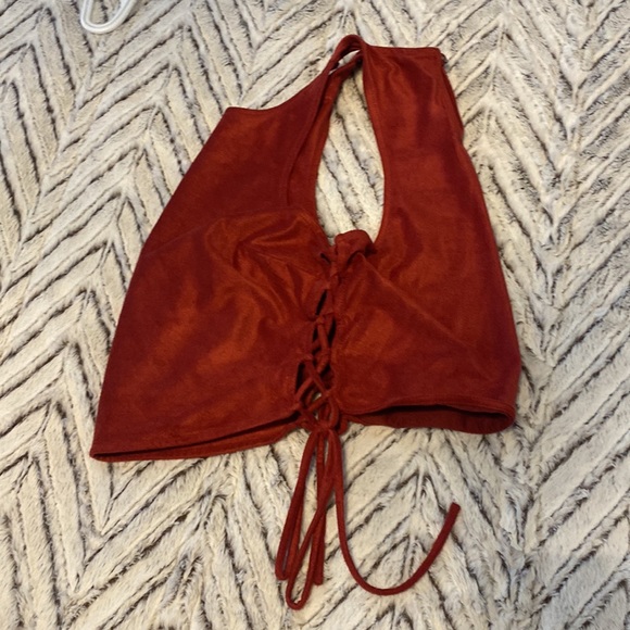 Faux Suede Crop Top - Picture 6 of 8